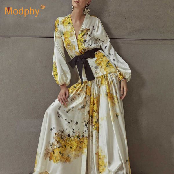 casual print women long dress v neck lantern sleeve high waist with sashes ruched leisure holiday party dresses female 210527, Black;gray
casual print women long dress v neck lantern sleeve high waist with sashes ruched leisure holiday party dresses female 210527, Black;gray