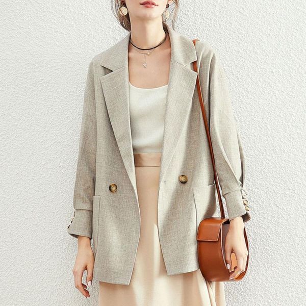 women's suits & blazers women buttoned blazer long sleeve solid loose autumn lapel collar defined shoulders pockets button jacket for l, White;black
women's suits & blazers women buttoned blazer long sleeve solid loose autumn lapel collar defined shoulders pockets button jacket for l, White;black