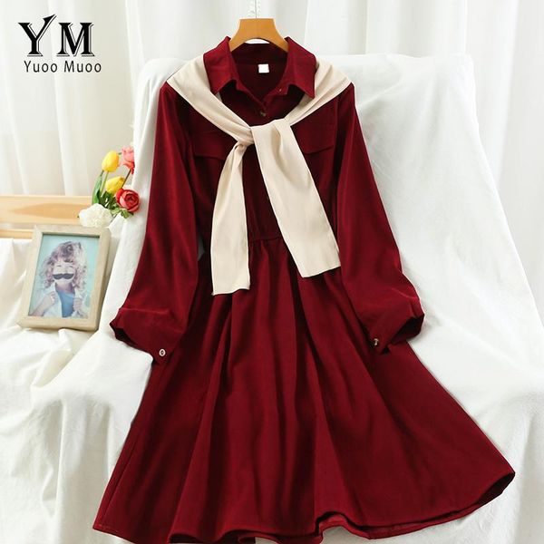 casual dresses yuoomuoo brand design rouje french vintage shirt dress with shawl women 2021 autumn long sleeve midi vestidos, Black;gray
casual dresses yuoomuoo brand design rouje french vintage shirt dress with shawl women 2021 autumn long sleeve midi vestidos, Black;gray