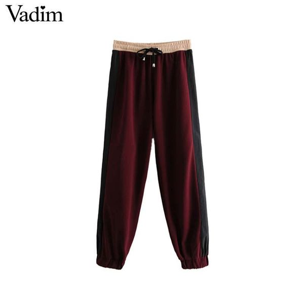 women's pants & capris vadim women side stripe harem drawstring tie elastic waist pleated female casual ankle length trousers pantalone, Black;white
women's pants & capris vadim women side stripe harem drawstring tie elastic waist pleated female casual ankle length trousers pantalone, Black;white