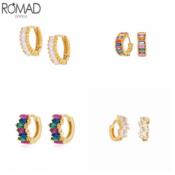 hoop & huggie romad 925 sterling silver earrings rainbow colorful cz crystal fine jewelry for women party gifts pendientes w4, Golden;silver
hoop & huggie romad 925 sterling silver earrings rainbow colorful cz crystal fine jewelry for women party gifts pendientes w4, Golden;silver
