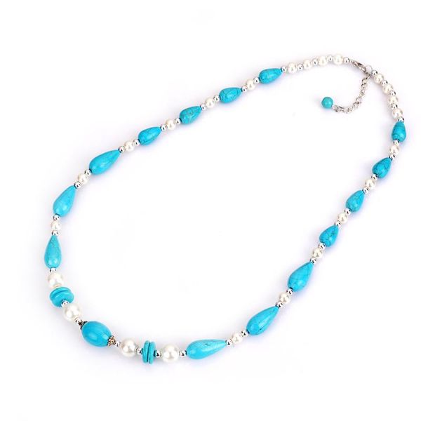 chokers ethnic natural freshwater pearls white blue stone beads necklace for women bohemian sweater charm jewelry accessories, Golden;silver
chokers ethnic natural freshwater pearls white blue stone beads necklace for women bohemian sweater charm jewelry accessories, Golden;silver