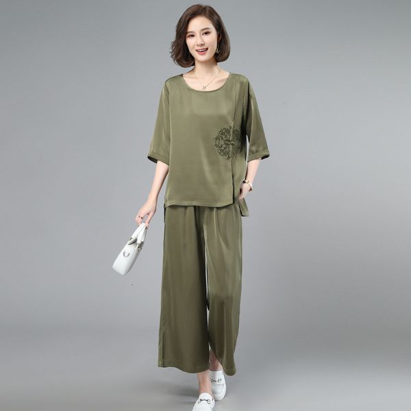 women's two piece pants 2206 summer retro mom sets clothes casual loose oversize women elegant embroidery buckle wide leg 2 suit green, White
women's two piece pants 2206 summer retro mom sets clothes casual loose oversize women elegant embroidery buckle wide leg 2 suit green, White