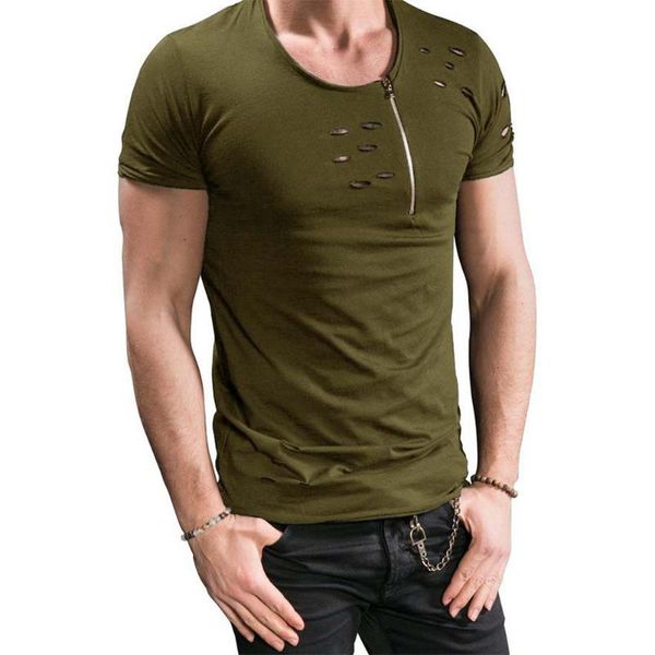 men's t shirt slim fit muscle o-neck tee fashion summer hole casual short sleeve t-shirt streetwear soft comfort cool t-shirts, White;black
men's t shirt slim fit muscle o-neck tee fashion summer hole casual short sleeve t-shirt streetwear soft comfort cool t-shirts, White;black