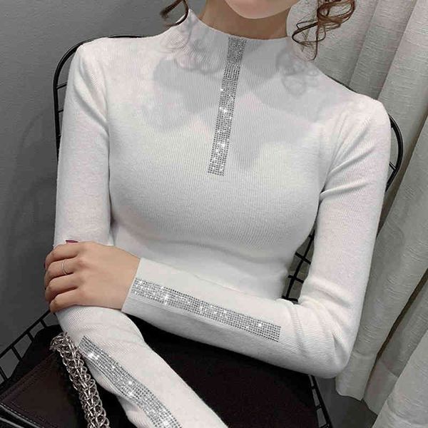 long sleeve white sweater women pullover woman sweaters knitted sweater winter clothes women sweaters for women d973 210426, White;black
long sleeve white sweater women pullover woman sweaters knitted sweater winter clothes women sweaters for women d973 210426, White;black