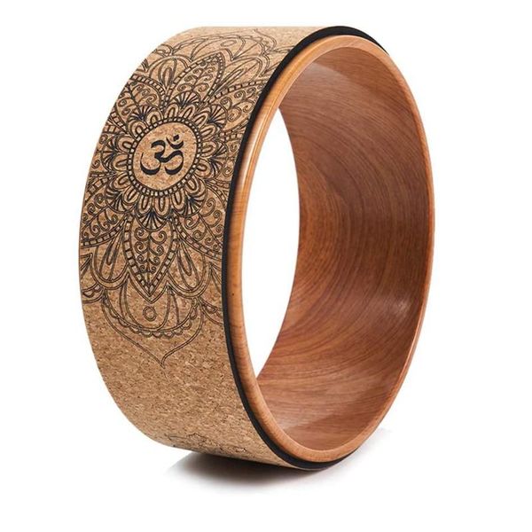 chopsticks cork yoga wheel for poses and backbends inversions wood-effect mandala print, dharma prop
chopsticks cork yoga wheel for poses and backbends inversions wood-effect mandala print, dharma prop