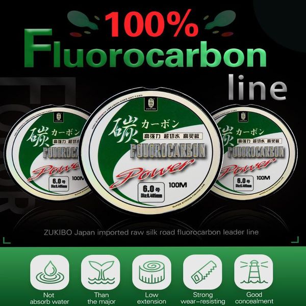 100% fluorocarbon fishing lure line 100m japan carbon sinking transparent wear-resistant monofilament rope braid
100% fluorocarbon fishing lure line 100m japan carbon sinking transparent wear-resistant monofilament rope braid