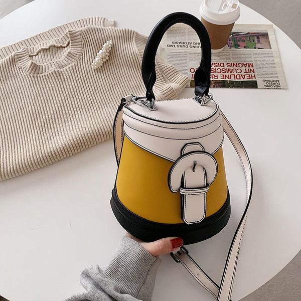 bag female 2021 fashion splicing color contrast personalized bucket cross border single shoulder bags
bag female 2021 fashion splicing color contrast personalized bucket cross border single shoulder bags