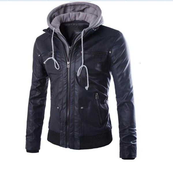 men's jackets hooded leather fashion outwear coats spring black slim 0xyy, Black;brown
men's jackets hooded leather fashion outwear coats spring black slim 0xyy, Black;brown