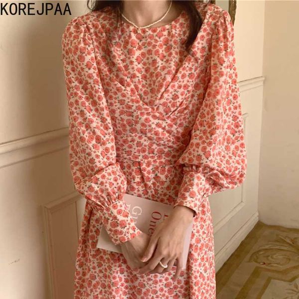 korejpaa women dress korean fashion chic french elegant o-neck floral design cross strap waist slim bubble sleeve vestido 210526, Black;gray
korejpaa women dress korean fashion chic french elegant o-neck floral design cross strap waist slim bubble sleeve vestido 210526, Black;gray