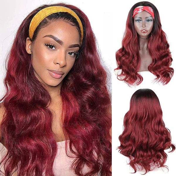 ombre burgundy headband wig body wave synthetic red wigs for women ombre headband wig attached 1b/burgundy headband wigs, Black
ombre burgundy headband wig body wave synthetic red wigs for women ombre headband wig attached 1b/burgundy headband wigs, Black