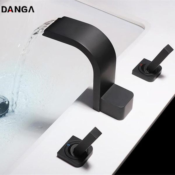 waterfall basin faucet bathroom sink tap brass bathtub mixer and cold black white water three-hole separate faucets
waterfall basin faucet bathroom sink tap brass bathtub mixer and cold black white water three-hole separate faucets