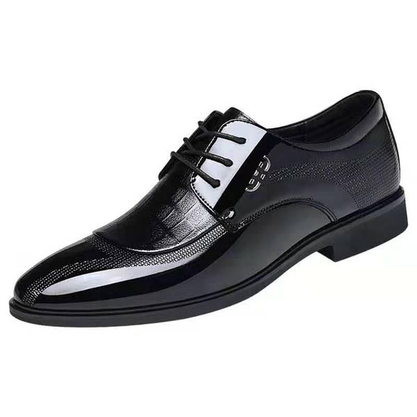 dress shoes 2021 autumn british style derby breathable pointed toe slip-on pu men's fashionable non-slip for wedding, Black
dress shoes 2021 autumn british style derby breathable pointed toe slip-on pu men's fashionable non-slip for wedding, Black