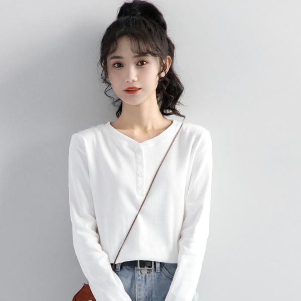 women's t-shirt long sleeve shirt women 2021 autumn white sleeved korean spring and bottomed design
women's t-shirt long sleeve shirt women 2021 autumn white sleeved korean spring and bottomed design