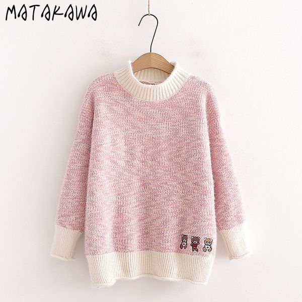matakawa autumn and winter loose outer wear thick sweater women fashion knitted bottom women's sweater warm korean 210513, White;black
matakawa autumn and winter loose outer wear thick sweater women fashion knitted bottom women's sweater warm korean 210513, White;black