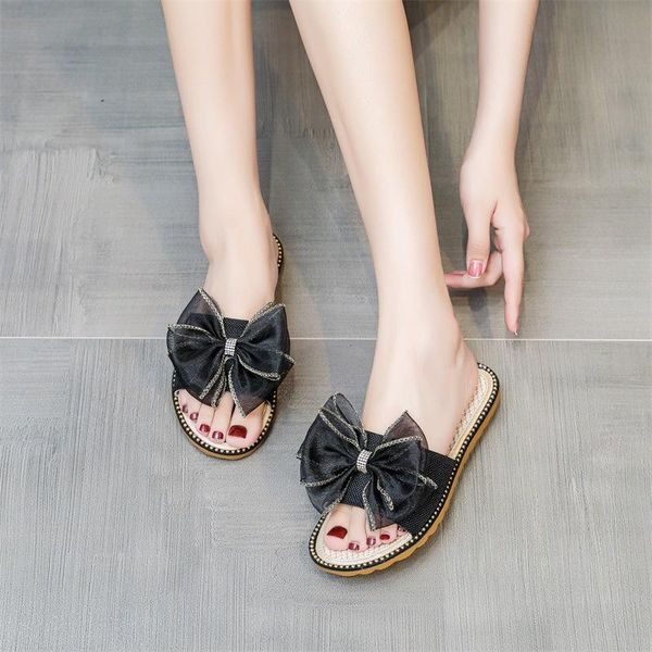 slippers women's summer footwear 2021 bow knot sandals tendon flat for pregnant women beach shoes, Black
slippers women's summer footwear 2021 bow knot sandals tendon flat for pregnant women beach shoes, Black