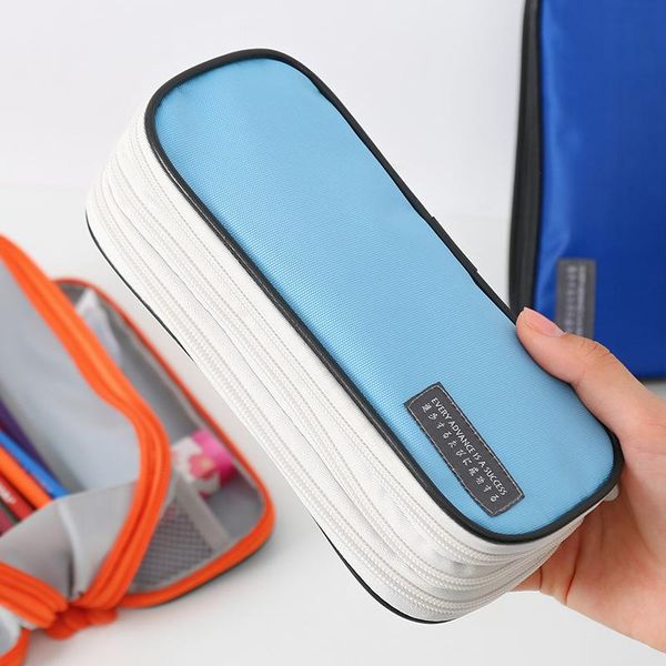 pencil cases 3-layer waterproof canvas school cute case student large for shchool 
pencil cases 3-layer waterproof canvas school cute case student large for shchool