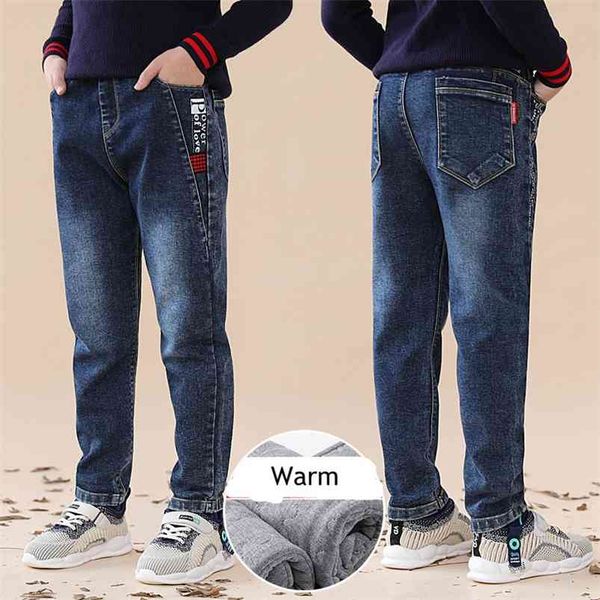 fashion winter warm jeans for big boys cotton solid color elastic waist denim trousers teenage thicken fleece loose pants 210622, Blue
fashion winter warm jeans for big boys cotton solid color elastic waist denim trousers teenage thicken fleece loose pants 210622, Blue