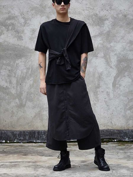 men's pants hairstylist dark pants, japanese club culopants and women's large-size wide-leg cropped, Black
men's pants hairstylist dark pants, japanese club culopants and women's large-size wide-leg cropped, Black