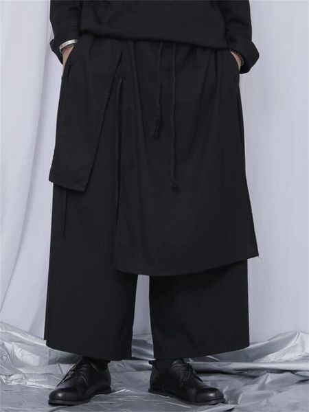 men's pants men spliced wide leg spring and autumn hair stylist casual loose classic dark fashion large size nine, Black
men's pants men spliced wide leg spring and autumn hair stylist casual loose classic dark fashion large size nine, Black