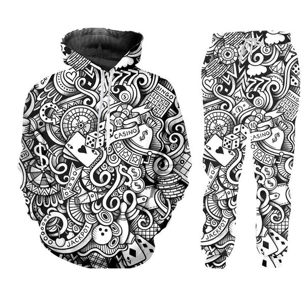 men's tracksuits black white poker zip hoodies suits sweatshirt joggers funny harajuku 3d print set winter tracksuit pant jacket, Gray
men's tracksuits black white poker zip hoodies suits sweatshirt joggers funny harajuku 3d print set winter tracksuit pant jacket, Gray