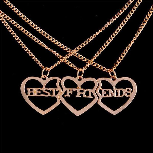 friend necklace heart broken 3 parts pendant forever jewelry gift for friendship chains, Silver
friend necklace heart broken 3 parts pendant forever jewelry gift for friendship chains, Silver