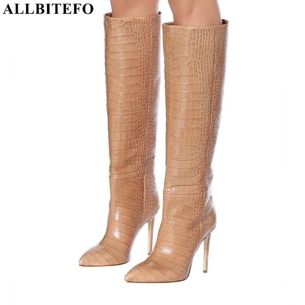 boots allbitefo size 33-43 lizard texture women high heel pointed toe fashion party shoes knee riding, Black
boots allbitefo size 33-43 lizard texture women high heel pointed toe fashion party shoes knee riding, Black
