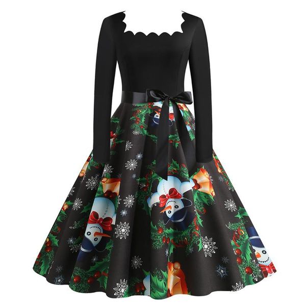 casual dresses women christmas dress elegant vintage square collar long sleeve pinup rave party winter plus size snowman print vestidos, Black;gray
casual dresses women christmas dress elegant vintage square collar long sleeve pinup rave party winter plus size snowman print vestidos, Black;gray