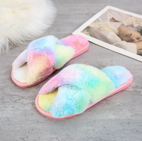 winter women house slippers faux fur fashion warm shoes woman open-toe flats female slides rainbow cozy home furry, Black
winter women house slippers faux fur fashion warm shoes woman open-toe flats female slides rainbow cozy home furry, Black