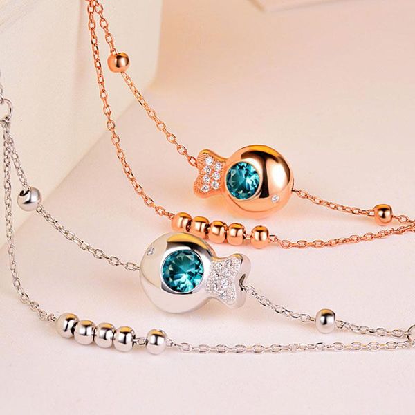 pure 925 sterling silver double layer mermaid fish crystal anklet bracelet round beads foot anklets for women summer jewelry, Red;blue
pure 925 sterling silver double layer mermaid fish crystal anklet bracelet round beads foot anklets for women summer jewelry, Red;blue