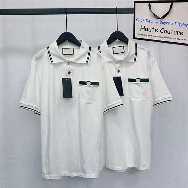 21ss men women luxurys polos green striped letter embroidery lapel t-shirts breathable college style polo shirts m-xl, White;black
21ss men women luxurys polos green striped letter embroidery lapel t-shirts breathable college style polo shirts m-xl, White;black