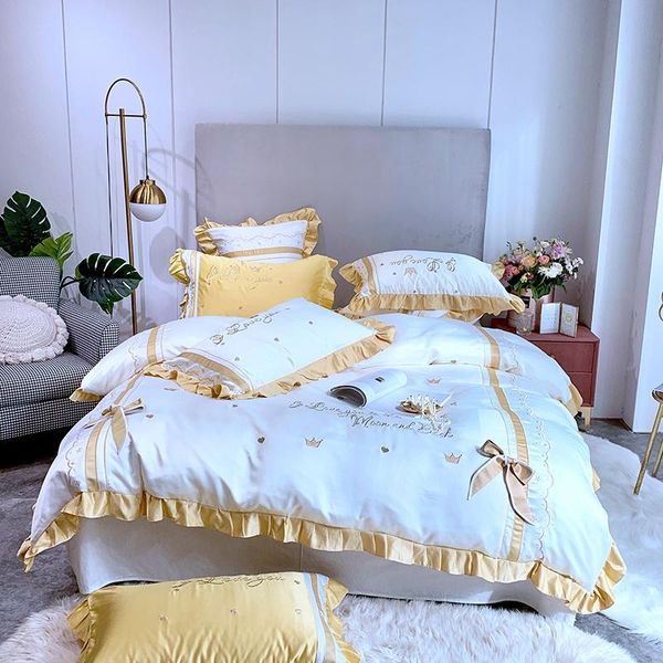 bedding sets 2021 glossy satin cotton bowknot ruffles set smooth lustrous duvet cover bed sheet pillowcases size king 4pcs
bedding sets 2021 glossy satin cotton bowknot ruffles set smooth lustrous duvet cover bed sheet pillowcases size king 4pcs
