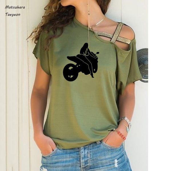 women's t-shirt biker girl print t shirt women casua short sleeve cool streetwear t-shirts summer irregular shoulder large size 5xl te, White
women's t-shirt biker girl print t shirt women casua short sleeve cool streetwear t-shirts summer irregular shoulder large size 5xl te, White