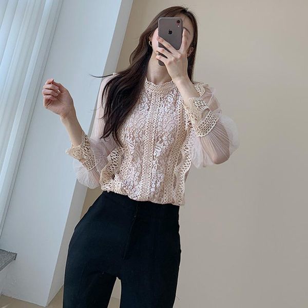 women's blouses & shirts vicone chic design feeling small gauze shirt lace, White
women's blouses & shirts vicone chic design feeling small gauze shirt lace, White