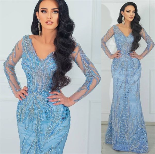 2021 plus size arabic aso ebi luxurious beaded crystals prom dresses deep v-neck long sleeves evening formal party second reception gowns zj, Black
2021 plus size arabic aso ebi luxurious beaded crystals prom dresses deep v-neck long sleeves evening formal party second reception gowns zj, Black