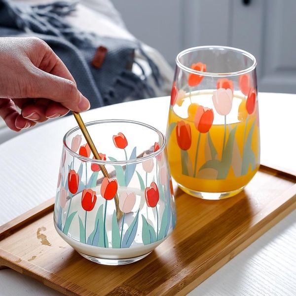 hand-painted tulip flower glass cup household heat-resistant drinking big belly mousse wf106 wine glasses
hand-painted tulip flower glass cup household heat-resistant drinking big belly mousse wf106 wine glasses