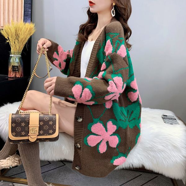 women cardigan thick retro flower sweater outlets female new spring and autumn lazy hurricane long knit sweater clothing, White;black
women cardigan thick retro flower sweater outlets female new spring and autumn lazy hurricane long knit sweater clothing, White;black