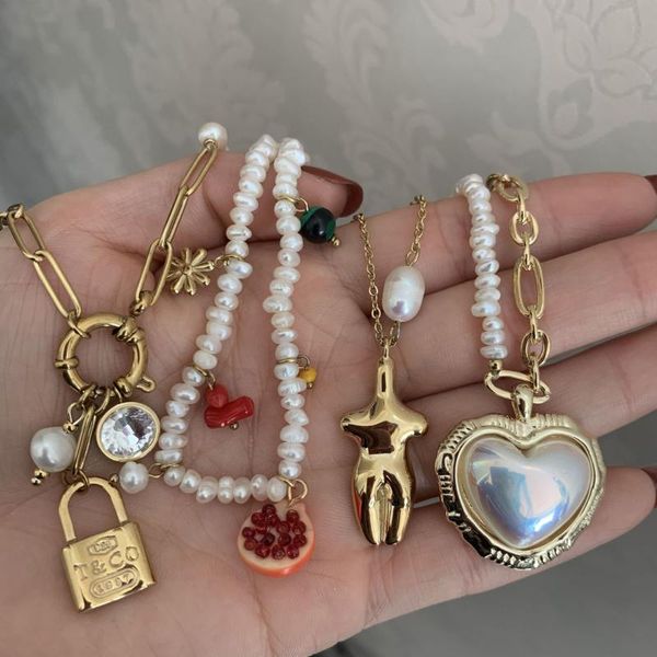 niche design ins personality fashion pearl metal mix with love lock pendant clavicle chain sweater necklace female necklaces, Silver
niche design ins personality fashion pearl metal mix with love lock pendant clavicle chain sweater necklace female necklaces, Silver