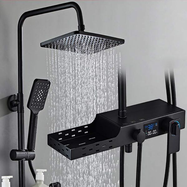 bathroom shower sets yujie modern minimalist in-wall style black thermostatic digital display multi-function set ae01jy-0001
bathroom shower sets yujie modern minimalist in-wall style black thermostatic digital display multi-function set ae01jy-0001