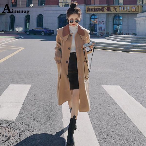 women's wool & blends japanese style 2021 autumn coats women clothing long jackets single breasted lapel manteau winter tunic outerwear, Black
women's wool & blends japanese style 2021 autumn coats women clothing long jackets single breasted lapel manteau winter tunic outerwear, Black