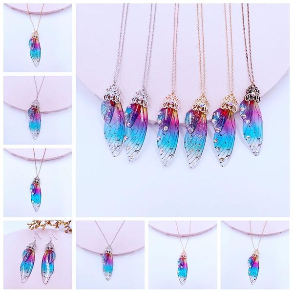 pendant necklaces minar romantic neon rainbow green blue resin cicada wing necklace for women sequined foil butterfly jewellery, Silver
pendant necklaces minar romantic neon rainbow green blue resin cicada wing necklace for women sequined foil butterfly jewellery, Silver