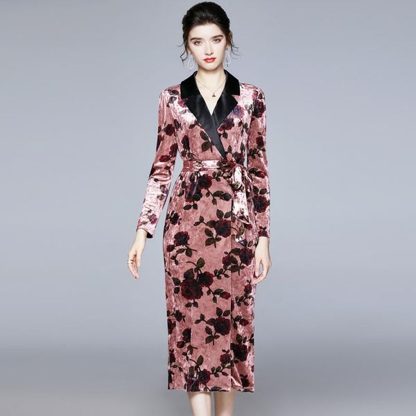 casual dresses fashion women autumn winter floral print midi velvet blazer dress long sleeve elegant lady office party robe femme vestidos, Black;gray
casual dresses fashion women autumn winter floral print midi velvet blazer dress long sleeve elegant lady office party robe femme vestidos, Black;gray