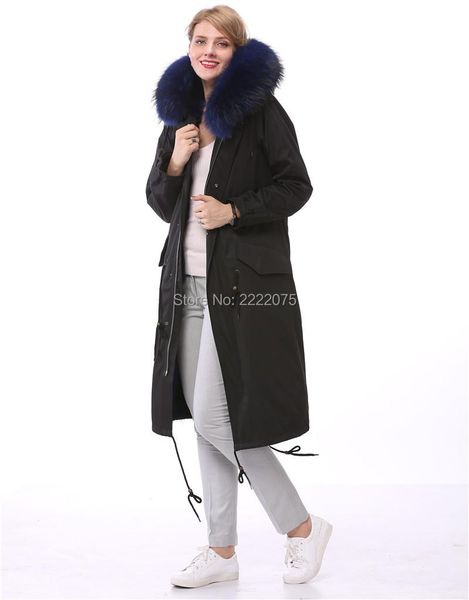 women's fur & faux winter coat women long real big raccoon collar hooded thick warm detachable lining parkas, Black
women's fur & faux winter coat women long real big raccoon collar hooded thick warm detachable lining parkas, Black