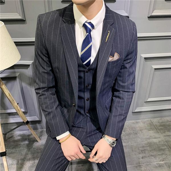 men's suits & blazers (jacket+vest+pants) men solid color long sleeve slim blazer for wedding busniess set costumes homme 3pcs, White;black
men's suits & blazers (jacket+vest+pants) men solid color long sleeve slim blazer for wedding busniess set costumes homme 3pcs, White;black