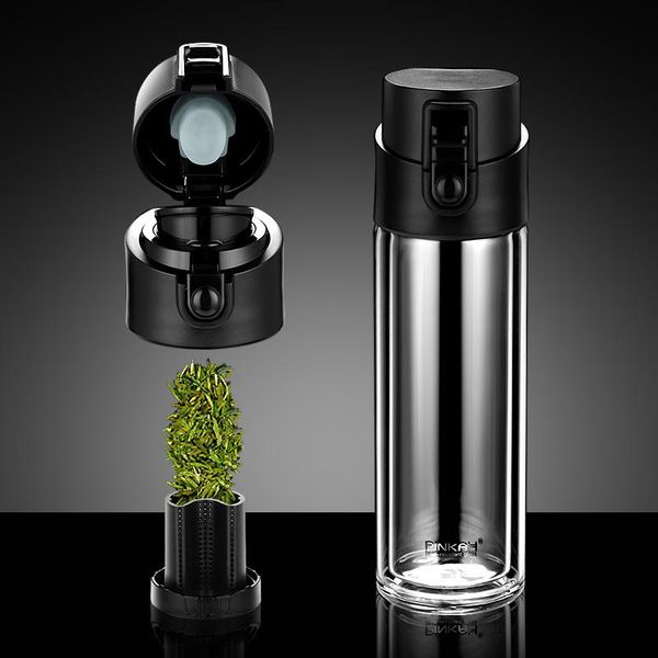 pinkah drinking cup 2-layer high borosilicate glass with tea filter bouncing lid 380ml leak-proof travel water bottle wine glasses
pinkah drinking cup 2-layer high borosilicate glass with tea filter bouncing lid 380ml leak-proof travel water bottle wine glasses
