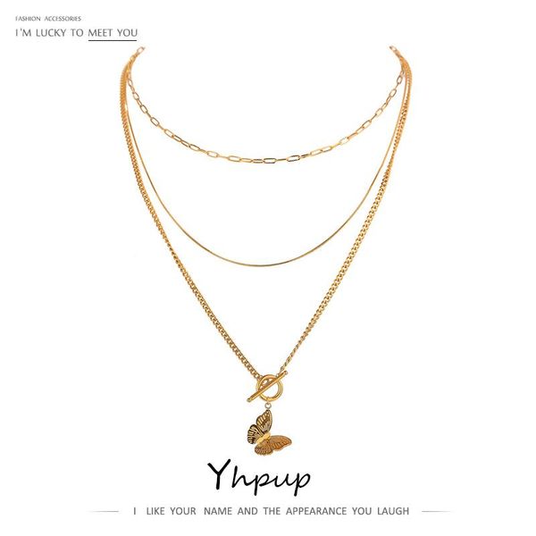 pendant necklaces yhpup exquisite butterfly insect layered necklace temperament chain stainless steel 18 k metal fashion women, Silver
pendant necklaces yhpup exquisite butterfly insect layered necklace temperament chain stainless steel 18 k metal fashion women, Silver