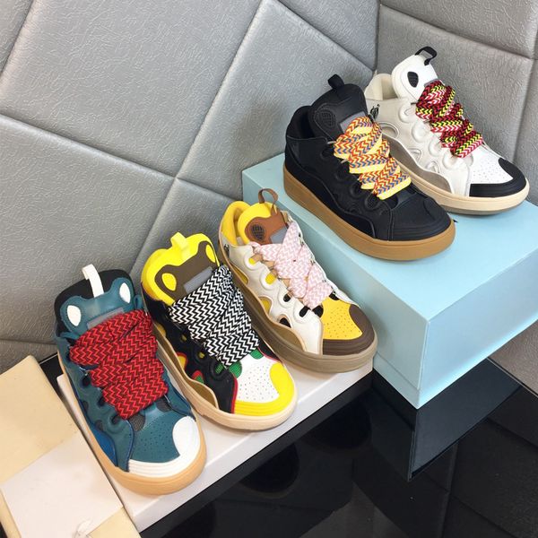 designer womens casual shoes sports leather lace up splicing round head luxury high-end thick bottom fashion mens and womens low bread shoes, Black
designer womens casual shoes sports leather lace up splicing round head luxury high-end thick bottom fashion mens and womens low bread shoes, Black