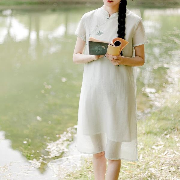party dresses 9623 retro literature and art mandarin collar dress female embroidered skirt thin a-line women's, White;black
party dresses 9623 retro literature and art mandarin collar dress female embroidered skirt thin a-line women's, White;black