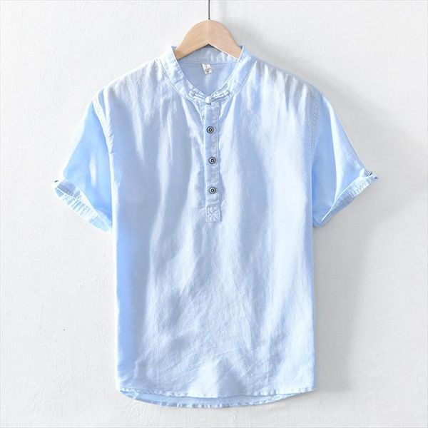 summer linen shirt short men polos sleeved shirts breathes cool european size loose polo, White;black 
summer linen shirt short men polos sleeved shirts breathes cool european size loose polo, White;black
