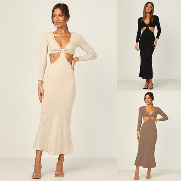 casual dresses 2021 women backless fashion dress solid color long sleeve v-neck cutout black apricot khaki, Black;gray
casual dresses 2021 women backless fashion dress solid color long sleeve v-neck cutout black apricot khaki, Black;gray